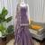Lavender fendy silk thread with mirror work plazzo suit