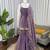 Lavender fendy silk thread with mirror work plazzo suit