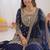 Blue georgette coding with sequence lehenga style suit