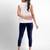 Super combed cotton elastane stretch cropped leggings with ultrasoft waistband