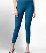Super combed cotton elastane stretch cropped leggings with ultrasoft waistband