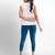 Super combed cotton elastane stretch cropped leggings with ultrasoft waistband