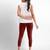 Super combed cotton elastane stretch cropped leggings with ultrasoft waistband
