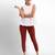 Super combed cotton elastane stretch cropped leggings with ultrasoft waistband