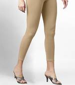 Super combed cotton elastane stretch cropped leggings with ultrasoft waistband