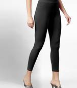 Super combed cotton elastane stretch cropped leggings with ultrasoft waistband