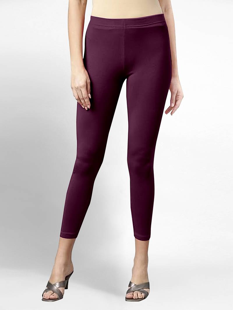 Super combed cotton elastane stretch cropped leggings with ultrasoft waistband