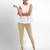 Super combed cotton elastane stretch cropped leggings with ultrasoft waistband