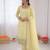 Cream georgette thread with sequence designer salwar suit