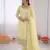 Cream georgette thread with sequence designer salwar suit