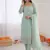 Sea green georgette thread with sequence designer salwar suit