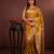 mustard floral, zari woven faux kanjivaram saree with blouse