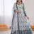 Off white georgette thread with sequence designer anarkali suit