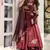Maroon fendy silk thread sequence plazzo suit