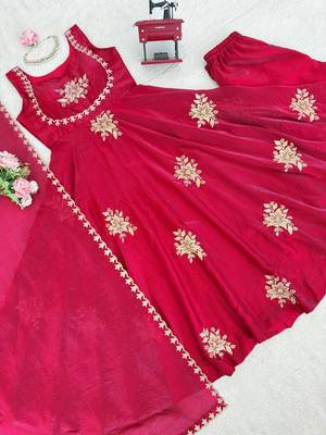 Pink fendy silk thread sequin plazzo suit 4