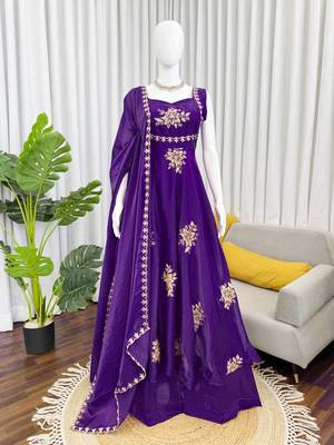 Violet fendy silk thread sequin plazzo suit 3