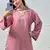 Light pink crepe silk thread sequence farshi salwar suit