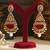 Gold plated red stones danglers