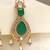 Gold plated kundan green stones necklace set