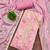 Pink modal printed unstitched dress material