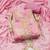 Pink modal printed unstitched dress material
