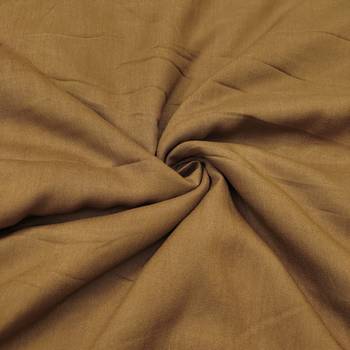 Beige linen cotton printed unstitched dress material 4