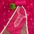 Magenta cotton bandhni unstitched dress material