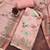 Pink linen cotton printed unstitched dress material