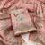 Pink linen cotton printed unstitched dress material