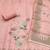 Pink linen cotton printed unstitched dress material