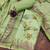 Green linen cotton printed unstitched dress material