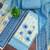 Blue linen cotton printed unstitched dress material