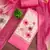 Pink linen cotton printed unstitched dress material