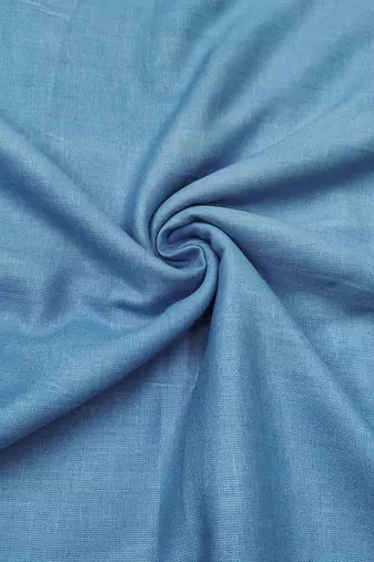 Blue linen cotton printed unstitched dress material