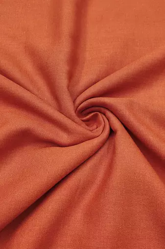 Orange linen cotton printed unstitched dress material