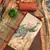 Beige linen cotton printed unstitched dress material
