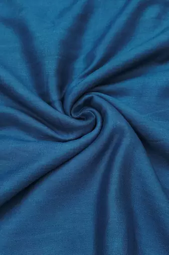 Blue linen cotton printed unstitched dress material