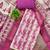 Magenta linen cotton printed unstitched dress material