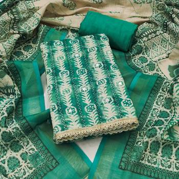 Rama linen cotton printed unstitched dress material 2