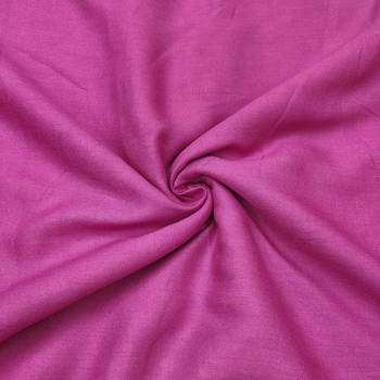 Magenta linen cotton printed unstitched dress material 4