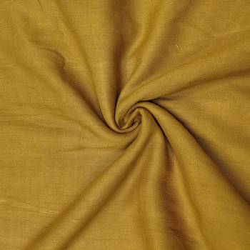 Beige linen cotton printed unstitched dress material 4