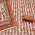 Rust linen cotton printed unstitched dress material