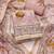 Peach cotton linen printed unstitched dress material