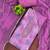 Purple organza embellished unstitched dress material