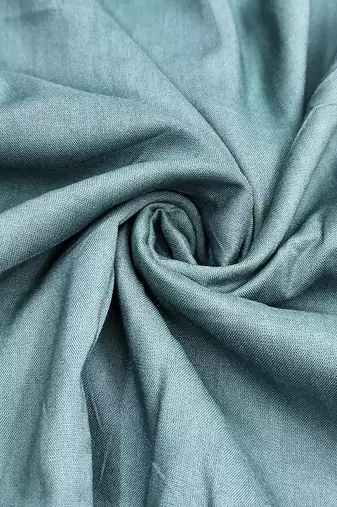 Teal cotton silk embellished unstitched dress material
