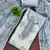 Grey organza embellished unstitched dress material