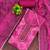 Magenta organza embellished unstitched dress material