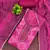 Magenta organza embellished unstitched dress material