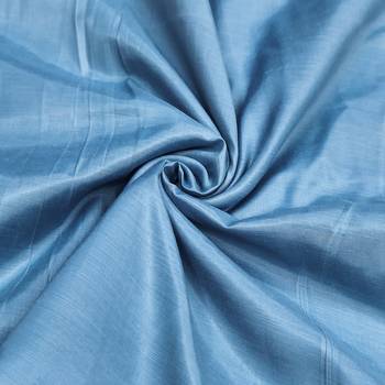 Blue organza embellished unstitched dress material 4
