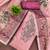 Pink viscose embellished unstitched dress material